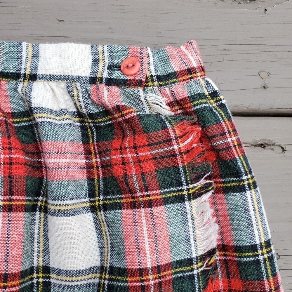 Vintage 90s y2k Bratz School Girl Wool Kilt Tartan Christmas Plaid Wrap Skirt Sm - Picture 4 of 8